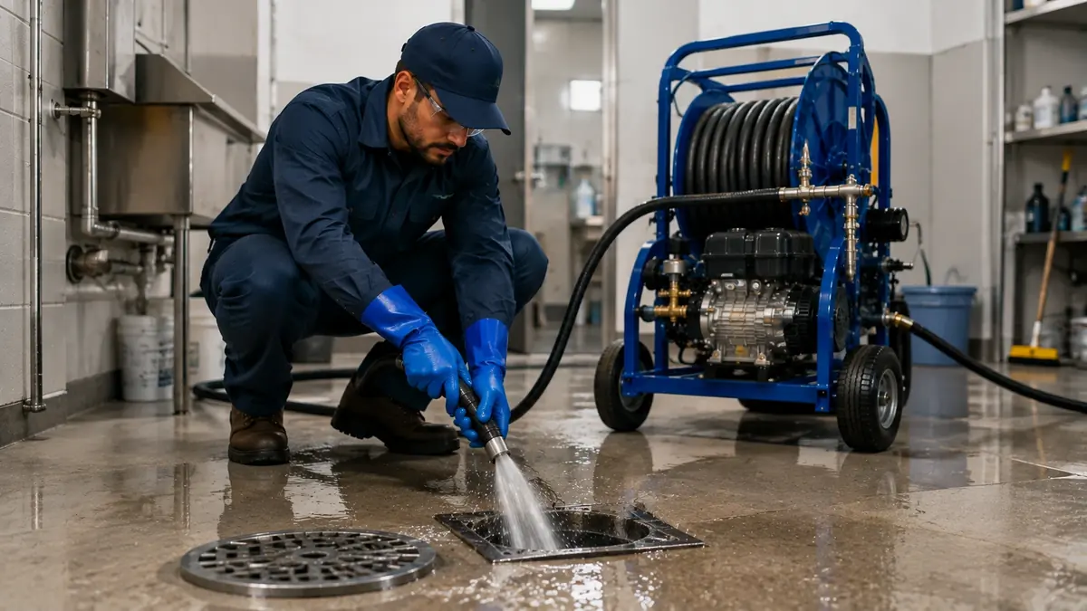 Floor Drain Hydro Jet Cleaning in Hercules