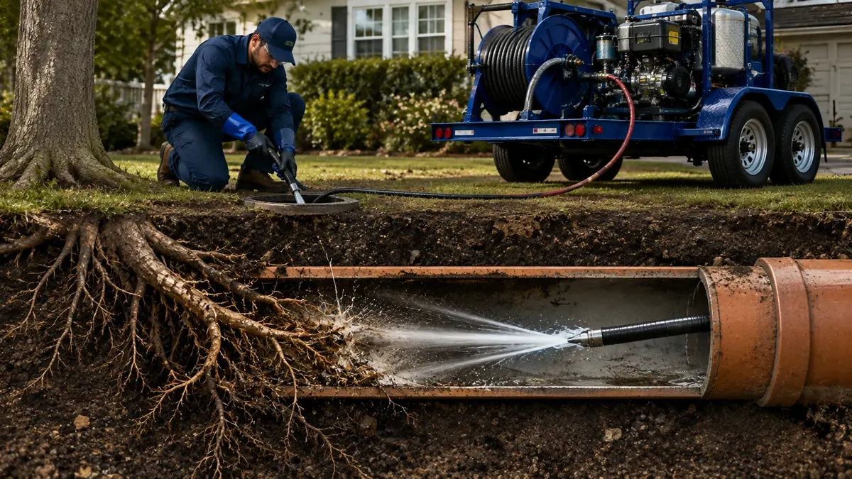 Tree Root Removal with Hydro Jetting in Hercules